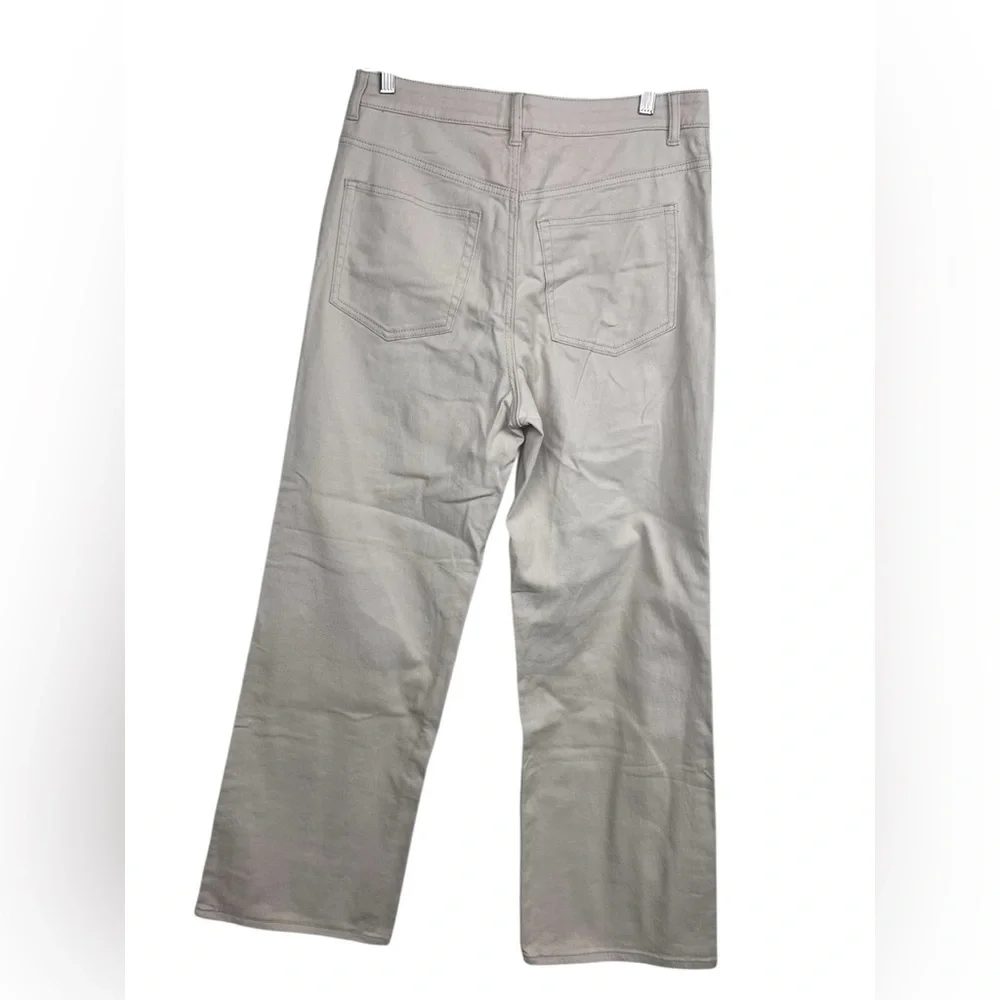 H&M WIDE-LEG TWILL PANTS Light Beige Women’s 12